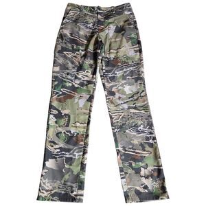 Under Armour Womens Storm Cargo Pants Sz 16 Camo Loose Fit Hunting Outdoor EUC
